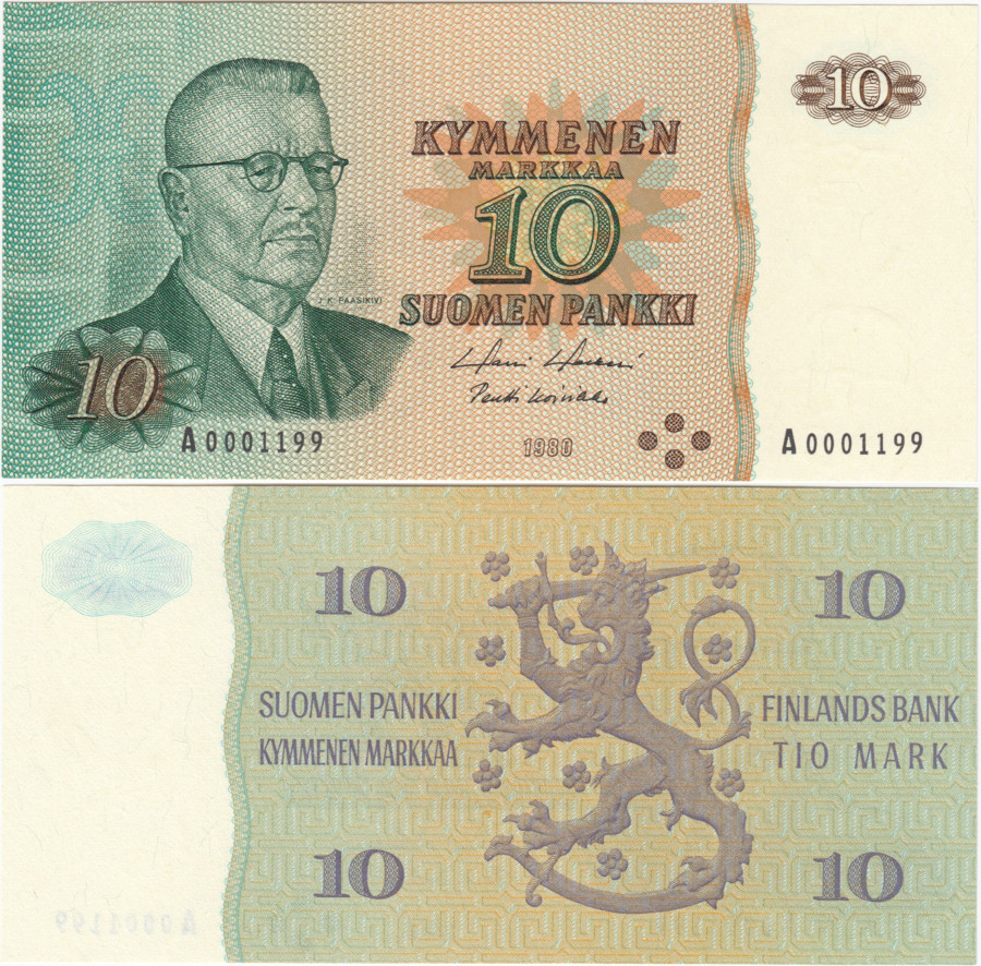 10 Markkaa 1980 A0001199